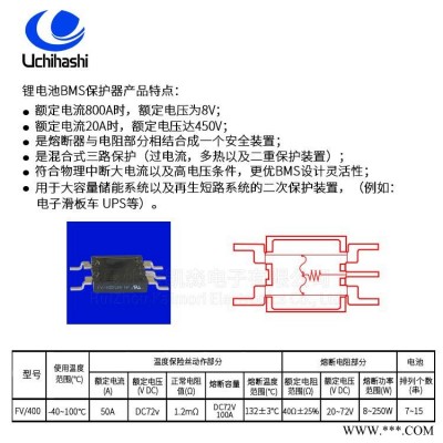 批发电动两轮车SCP保护器,DC72V,50A三端保险丝