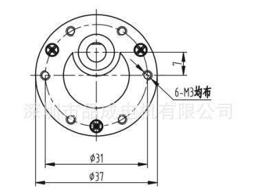 直流电机37-545  微型减速电机 37减速电机 直流有刷减速电机24V示例图2