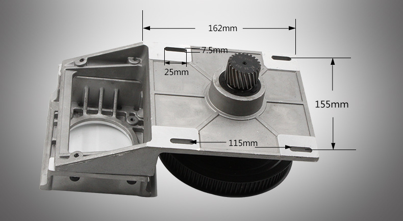 雕刻机齿轮盒1.25M直斜齿同步皮带轮减速机电机齿轴盒 雕刻机配件示例图10