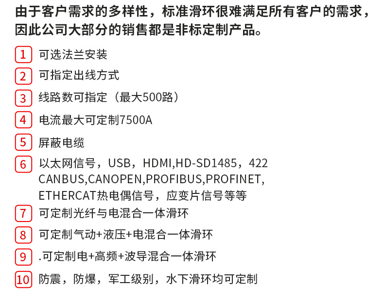 长期定制铜集电环 发电机异型集电环 多路集电碳刷滑环导电环示例图8