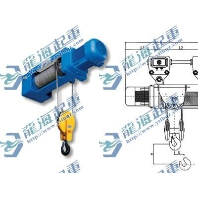 钢丝绳电动葫芦自重轻体积小操作方便=龙海起重