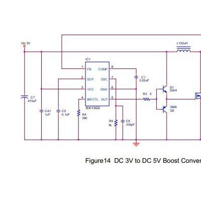 输入2.2～15V宽电压3.6V-15V升压IC