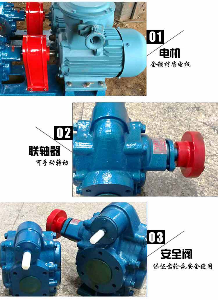 批发 不锈钢防爆齿轮泵 卧式电动kcb耐腐蚀管道泵大流量齿轮油泵示例图10