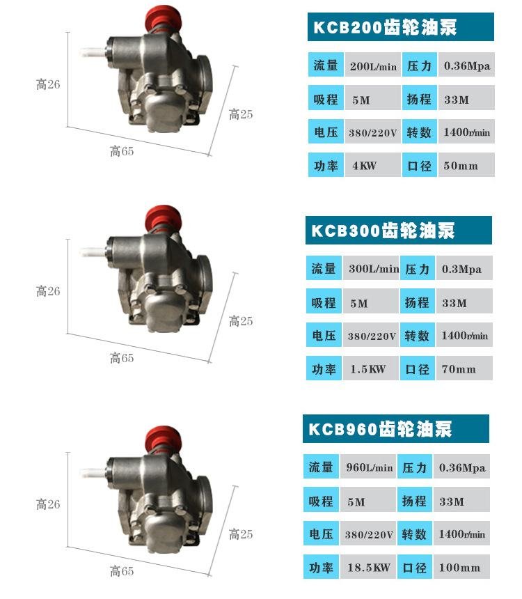 批发 不锈钢防爆齿轮泵 卧式电动kcb耐腐蚀管道泵大流量齿轮油泵示例图6