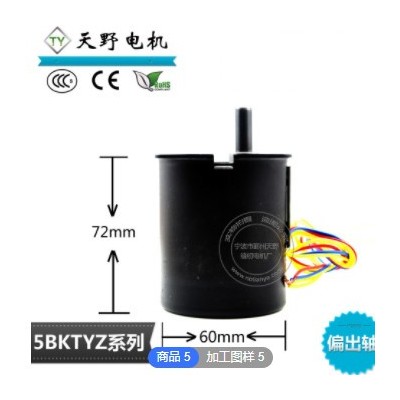 工厂直供 微型电动机 5BKTYZ 出轴定制 消防炮电机 交流马达 60HZ