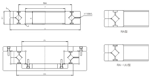ERBS(RA)圆柱交叉滚子轴承结构图